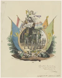 Medalhão com Vrijwillige Jagers der Leidse Hogeschool, 1830