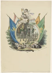 Medalhão com Vrijwillige Jagers der Leidse Hogeschool, 1830
