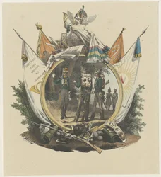 Medalhão com Caçadores Voluntários da Universidade de Utrecht, 1830