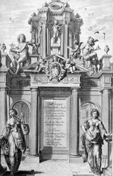 Frontispício das Tabelas do Templo das Musas, 1655.