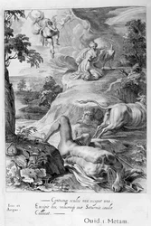 Io transformou-se em vaca: Mercúrio corta a cabeça de Argus, 1655