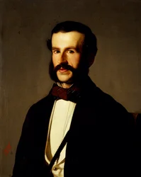 Retrato do homem, de Michel Angelo Pittatore (1825-1923), óleo sobre tela, 59x72 cm