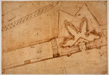 Estudo de fortificação para a Porta al Prato