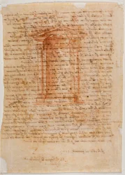 Tabernáculo com nicho, carta de Miguel Ângelo a Piero Gondi