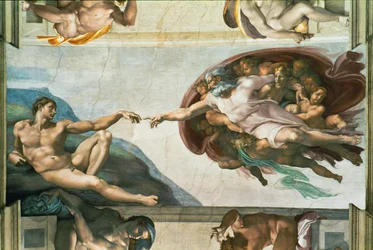A Capela Sistina; frescos do teto após o restauro (fresco)