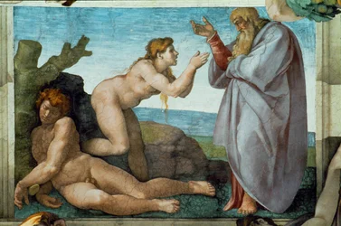 A Capela Sistina; frescos do teto após o restauro (fresco)