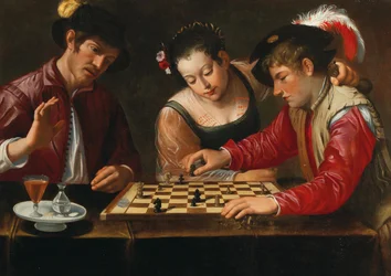Jogadores de xadrez, século XVII.