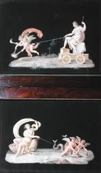 Eternity e Galatea, duas de um conjunto de seis cenas alegóricas (gouache) (ver também 227490)