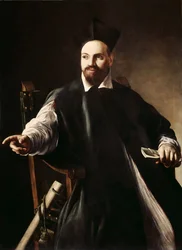 Retrato de Maffeo Barberini de Caravaggio, Michelangelo (1571-1610). Óleo sobre tela, c. 1598, Dimensão: 124x99. Coleção privada