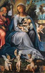 Descanso no Egipto, painel central do Tríptico de Consolação, atribuído a Michele Cavaro (1517-1584), tempera e óleo sobre madeira.
