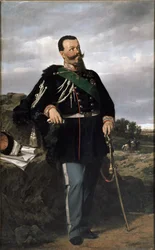 Retrato de Victor Emmanuel II, primeiro rei de Itália (óleo sobre tela)