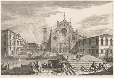 Vistas de Veneza: Campo dei Frari, 1741.