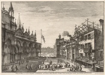 Vistas de Veneza: Piazzetta S. Basso, 1741.