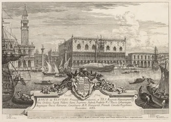 Vistas de Veneza: Piazzetta e Palácio Ducal, 1741.