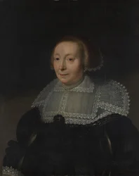 Retrato de uma mulher com uma gola de renda, ca. 1632-35.