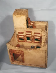 Modelo de madeira de um celeiro com figuras, c.2000-1800 aC (madeira)