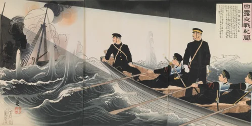 Comandante da Marinha Hirose Takeo, da série "Notícias da Guerra Russo-Japonesa"