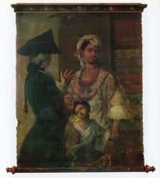 Um de dois grupos de retratos etnográficos