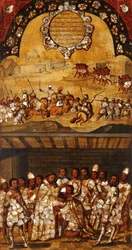 A Conquista do México, Painel XIX, c.1696-1715 (pintura sobre madeira)