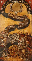 A Conquista do México, Painel XVIII, c.1696-1715 (pintura sobre madeira)