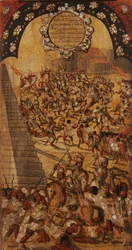 A Conquista do México, Painel XVI, c.1696-1715 (pintura sobre madeira)