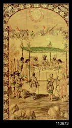 A Conquista do México: Hernando Cortes (1485-1547) ordena a destruição dos navios e encontros com os embaixadores de Montezuma (1466-1520) em 1520