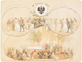 Uma bola no Heraldic Hall no Palácio de Inverno, 1889