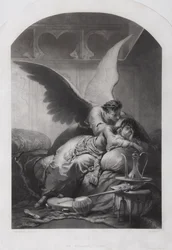 Tamara e Demon. Ilustração do poema O Demônio, de Mikhail Lermontov, c. 1880