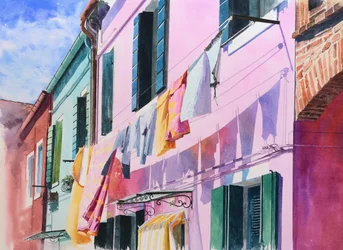 Burano (aguarela sobre papel)