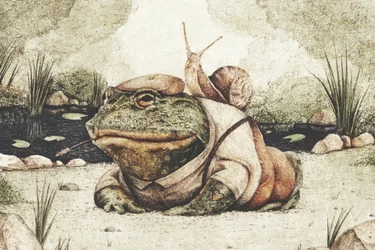 Sapo vestido com trajes de cavalheiro