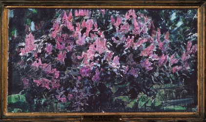 Lilás (Lilás) - Pintura de Mikhail Alexandrovich Vrubel (Vrubel) (1856-1910), óleo sobre madeira, arte russa do século 19-20, modernismo - Galeria Estadual Tretyakov, Moscovo