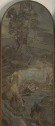Tríptico de Vênus, Amor e Paris O Julgamento de Paris, parte central, 1893