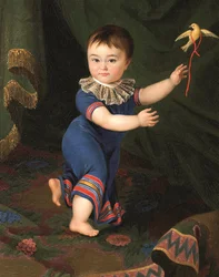Retrato do conde Dmitri Nikolayevich Sheremetev 1803-1871 quando criança, 1805.
