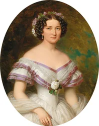 Retrato da Condessa Maria Gabriella Josepha Anna Szápáry 1834-1912, de atzél de Borosjenö, 1857.