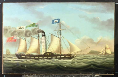 O pacote de vapor "Saint Patrick" no Liverpool para Dublin Run, 1827