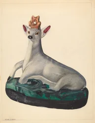 Estatueta de veado, c. 1936.