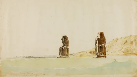 Estátuas em Memnon, Tebas, s.d.