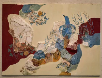 "Pássaro azul" Fresco ou "O pássaro azul de Creta". Knossos