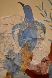 "Pássaro azul" Fresco ou "O pássaro azul de Creta". Knossos