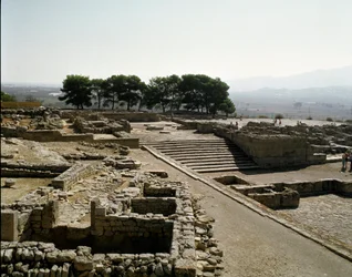 Vista das ruínas de Phaistos, 2700-1200 AC