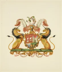 Arms of the City of Bristol, c.1830 (lápis e papel de aquarela)