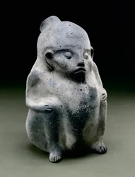 Embarcação de efígie humana, 1100-1300 (cerâmica)