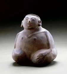 Embarcação de efígie humana, 1300-1500 (cerâmica)