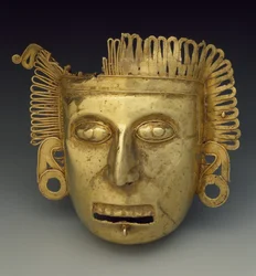 Masquete peitoral, período pós-clássico tardio, c.1350-1521 (ouro)