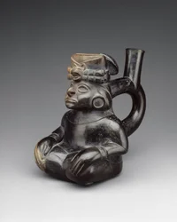 Garrafa de figura sentada, séc. II-XVII (cerâmica)