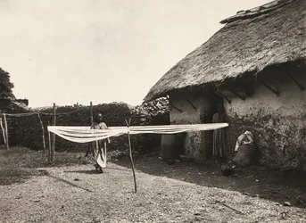 Construir um império na era fascista: preparativos para a tecelagem, 09/05/1936 (foto a p/b)