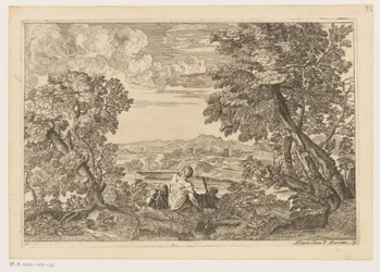 Paisagem com quatro homens a descansar
Landscapes after Titian (título da série)