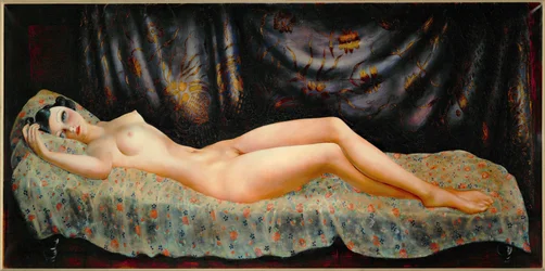 Retrato nu de Arletty (óleo sobre tela)
