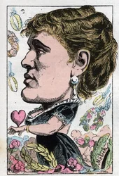 Retrato de Gabrielle Maria Krauss cantora austríaca (1842-1906)