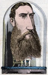 Retrato de Leopoldo II, Rei dos Belgas (Louis Philippe Marie Victor), Príncipe da Bélgica, Duque da Saxônia, Príncipe da Saxônia-Coburgo-Gotha, Duque de Brabante